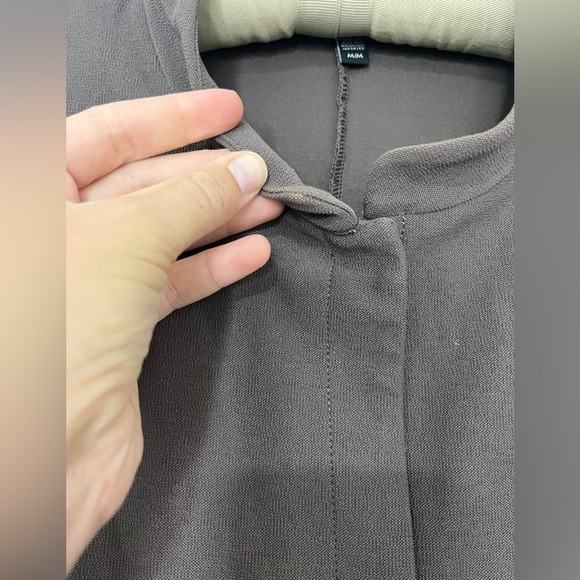 EILEEN FISHER Streetch Crepe Mandarin Collar Jacket Cobblestone Sz M - Picture 5 of 11